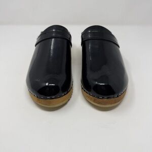 Lotta From Stockholm Black Patent Leather Clogs